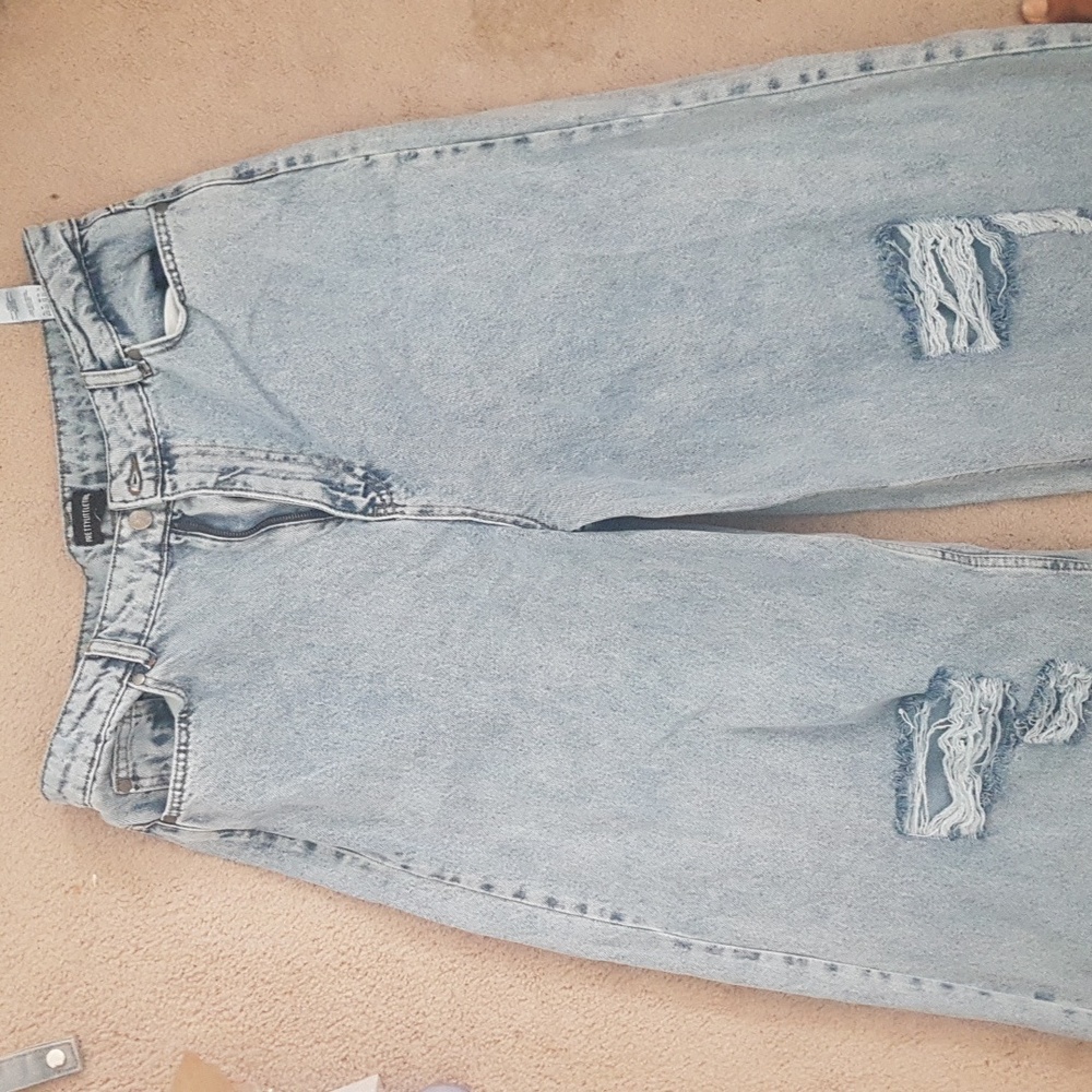 Vintage Wash Extreme Wide Leg Jeans